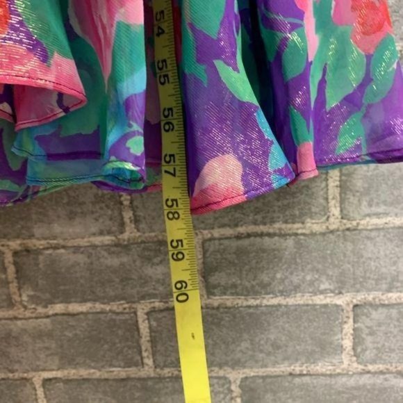 Vintage 90s Diane Freis Original Georgette Floral Maxi Dress Large - Picture 16 of 16